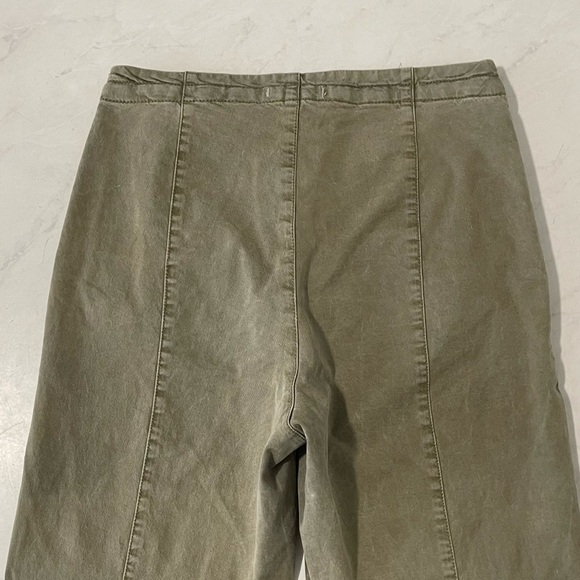 Alex Mill Sage Green Drawstring Front Hem Trousers Size 4 - Picture 4 of 7